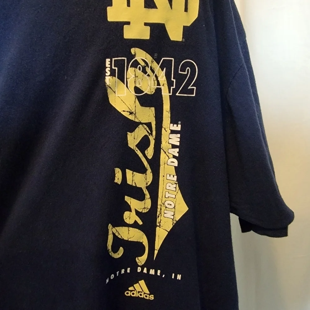 Adidas Notre Dame Navy Blue Men's Shirt